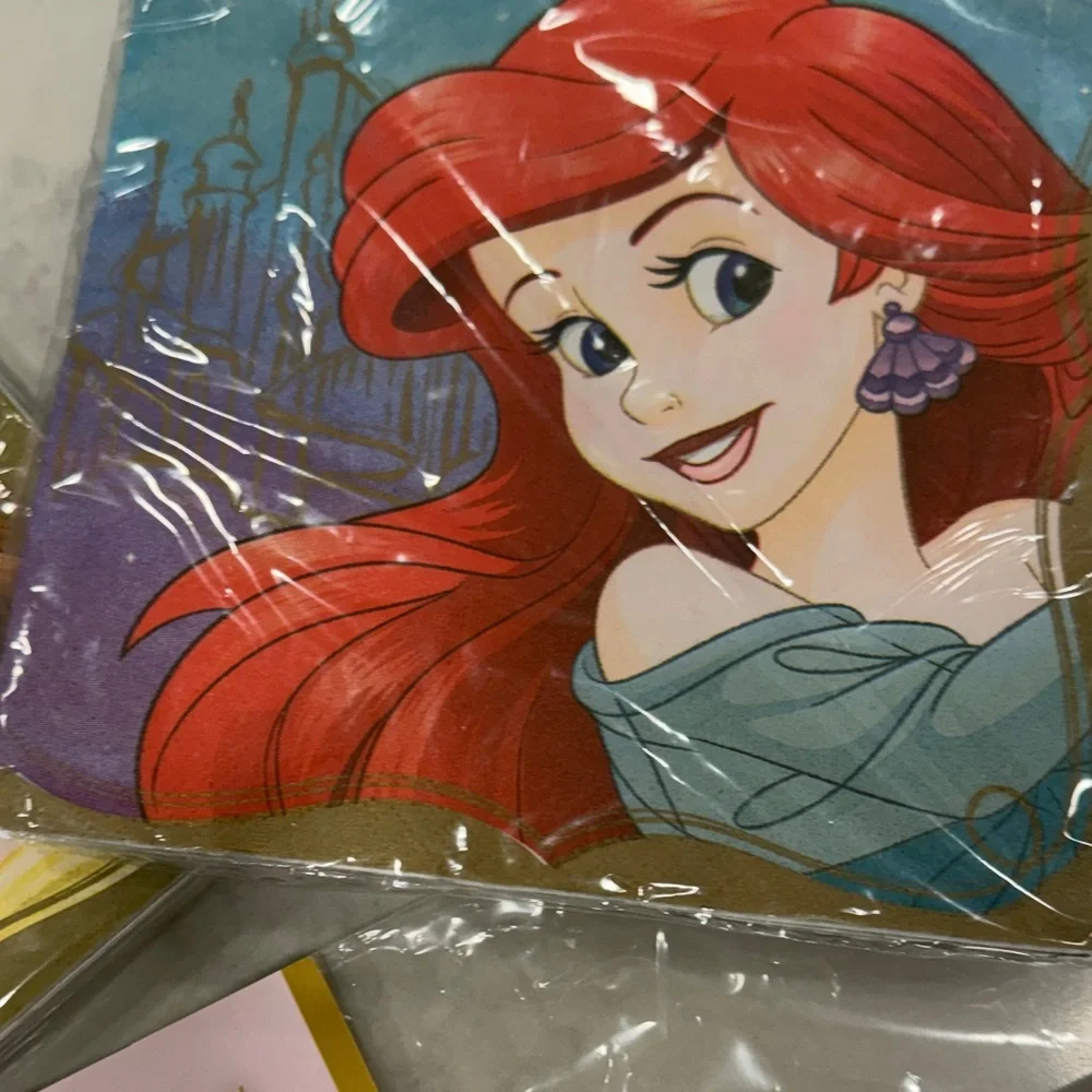 Disney Princess Party Supplies Set - Pink, Purple, Blue
